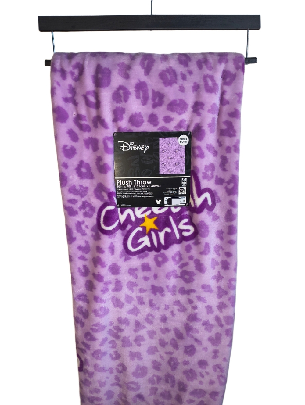 Disney Purple Cheetah Girls Cheetah Blanket Plush Throw Y2k NWT* - Picture 2 of 5